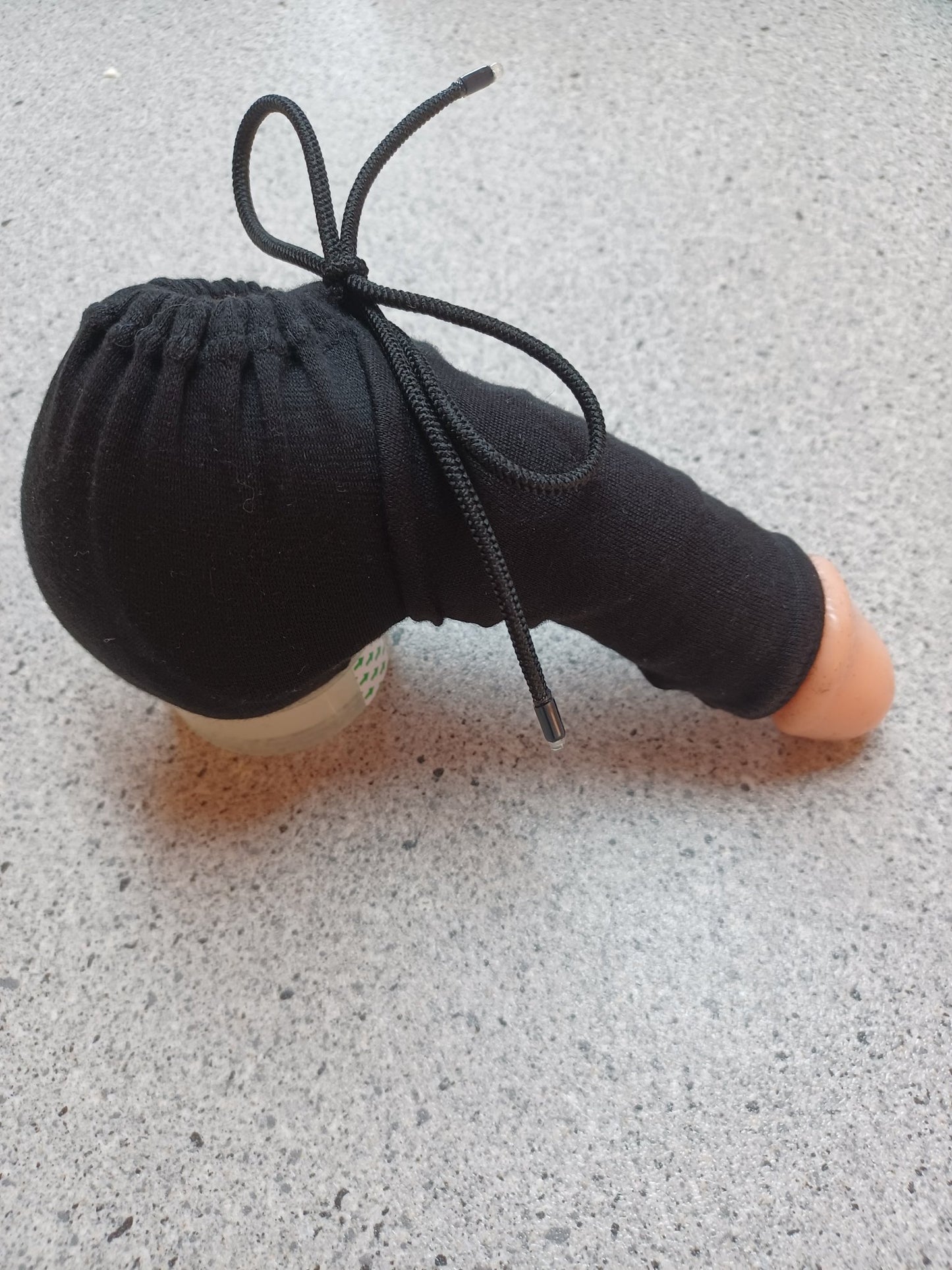 Penissocke schwarz Modal Lümmeltüte Juwelensäckchen Hodensack Willi Wärmer One - Sleeve - SEXSENSE