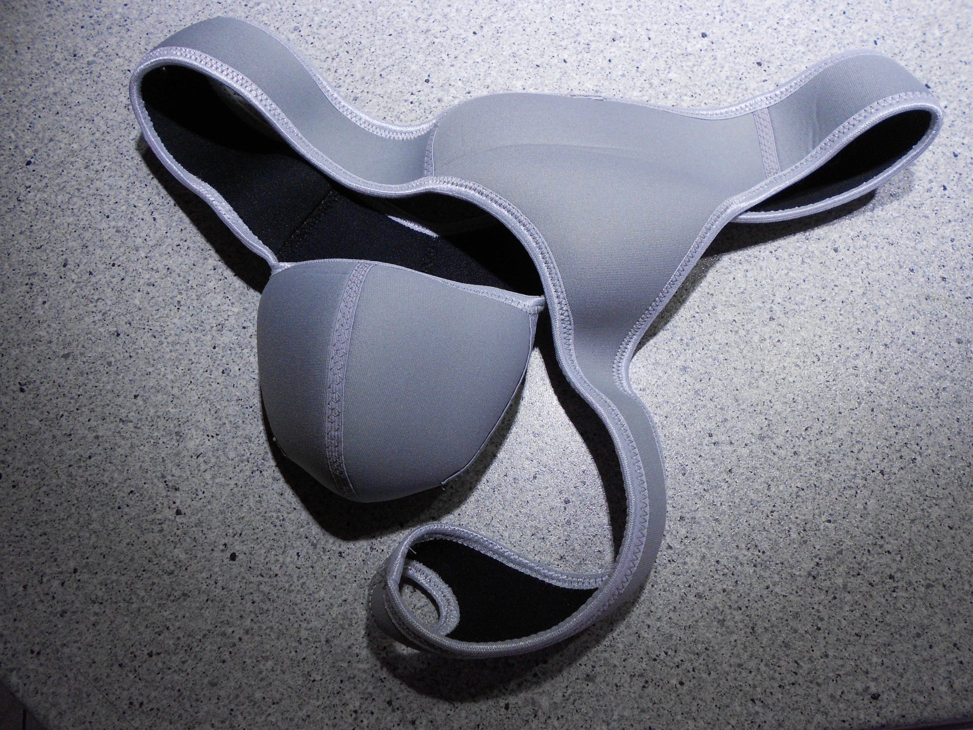 Lasso - G - String 3mm Neopren Grau sexy kinky Harness Gay Toy - SEXSENSE