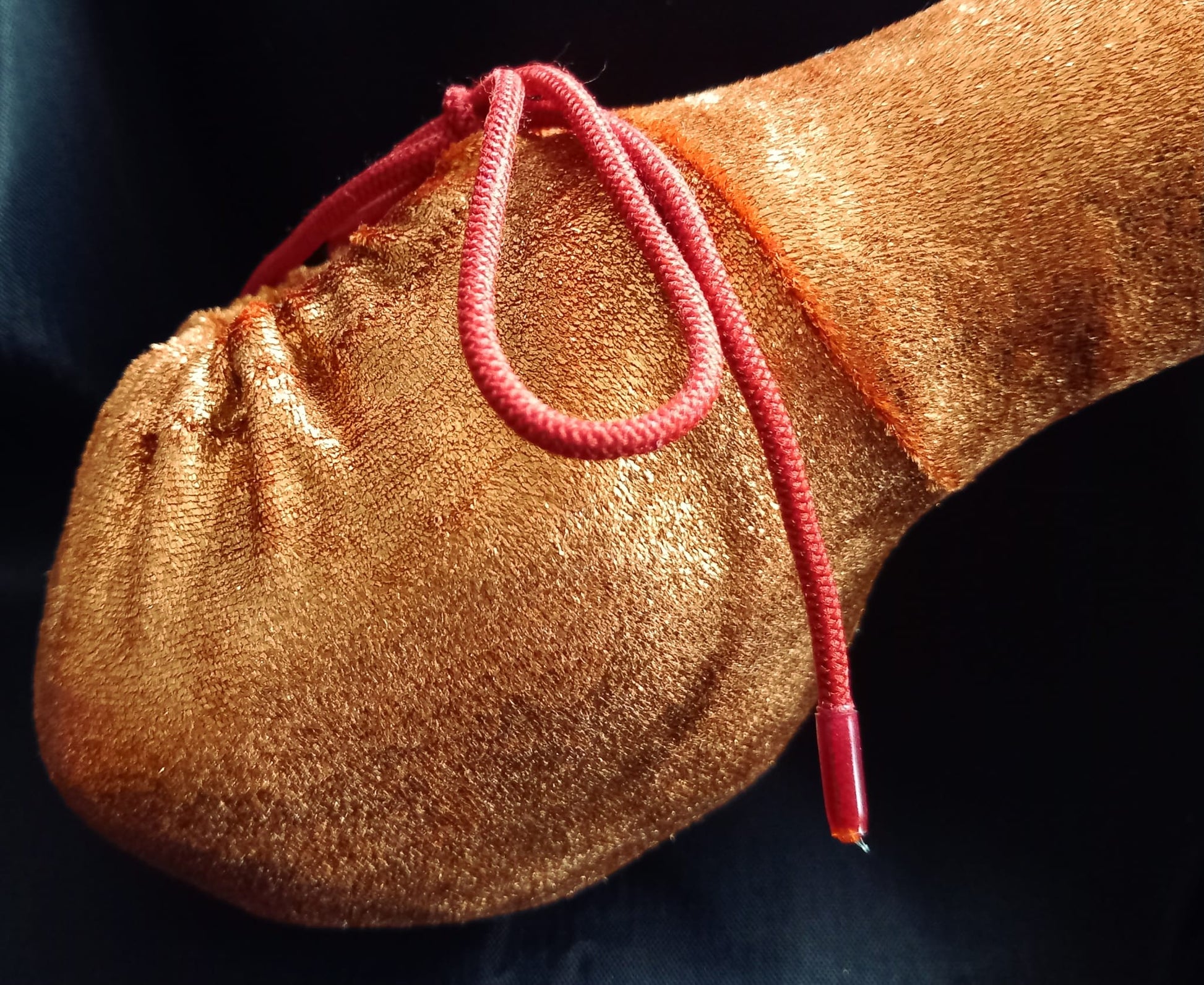 Onesleeve Penissocke Lümmeltüte Juwelensäckchen Kupfer Metallic Samt Willypyjama - SEXSENSE