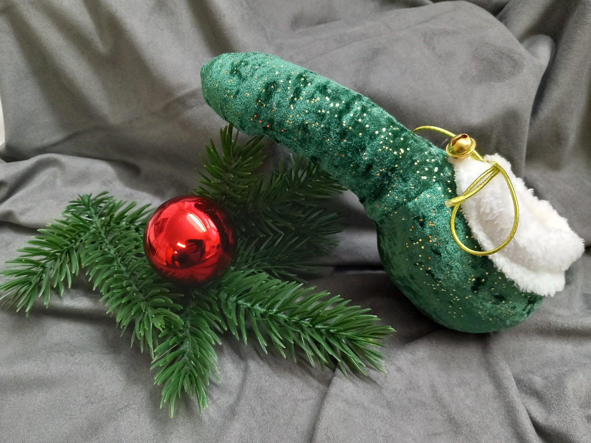 Santa Claus blue or green Lycra Velvet X - Mas Willy Pyjama with white Fur - YourSensualSecrets - YourSensualSecrets
