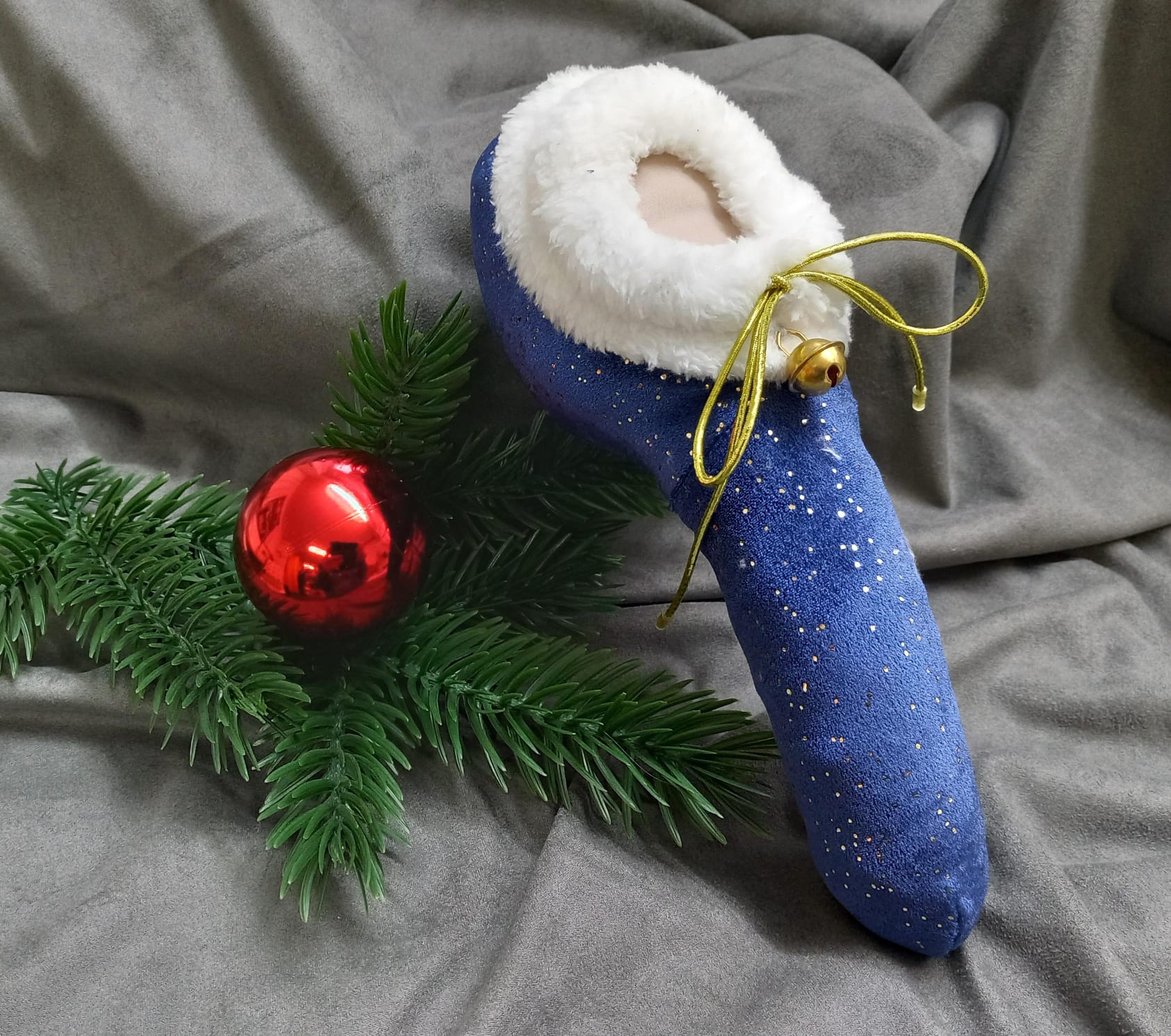 Santa Claus blue or green Lycra Velvet X - Mas Willy Pyjama with white Fur - YourSensualSecrets - YourSensualSecrets