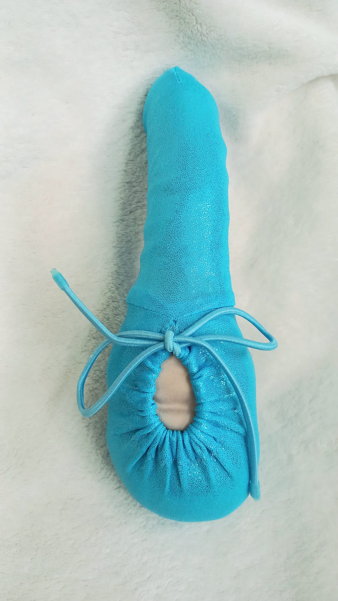 Penissocke, Lümmeltüte, Juwelensäckchen, hell türkis metallic Hodensack Willi Wärmer - SEXSENSE