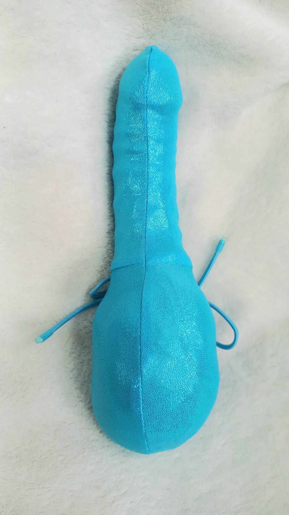 Penissocke, Lümmeltüte, Juwelensäckchen, hell türkis metallic Hodensack Willi Wärmer - SEXSENSE