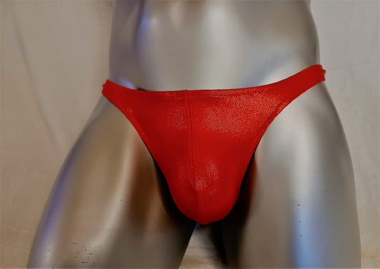 String Herren Badehose rot Metallic minimalistisch - SEXSENSE