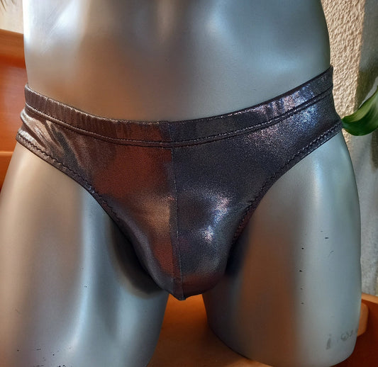 Badehose 3/4 Butt elastisches Gunmetall Metallic - SEXSENSE