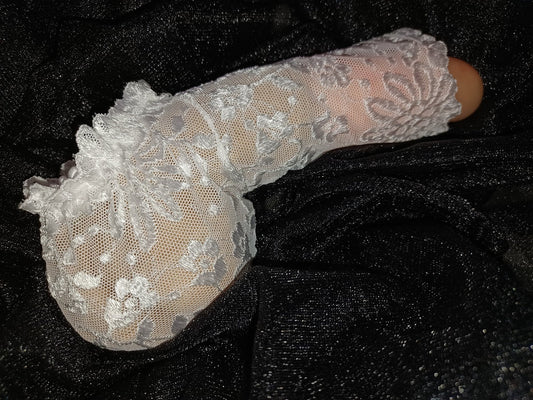 Penissocke Spitze weiß Willi - Pyjama Juwelenbeutel - SEXSENSE
