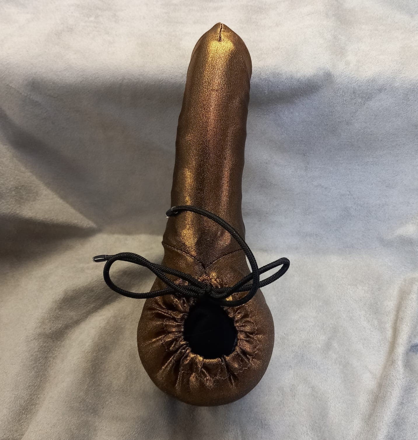 Penissocke Lümmeltüte Juwelensäckchen goldene Metallic Banane - SEXSENSE