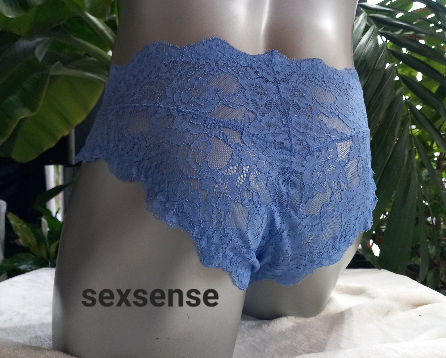 en femme Herren Slip Spitzen Hipster Panty himmelblau Femboy - SEXSENSE