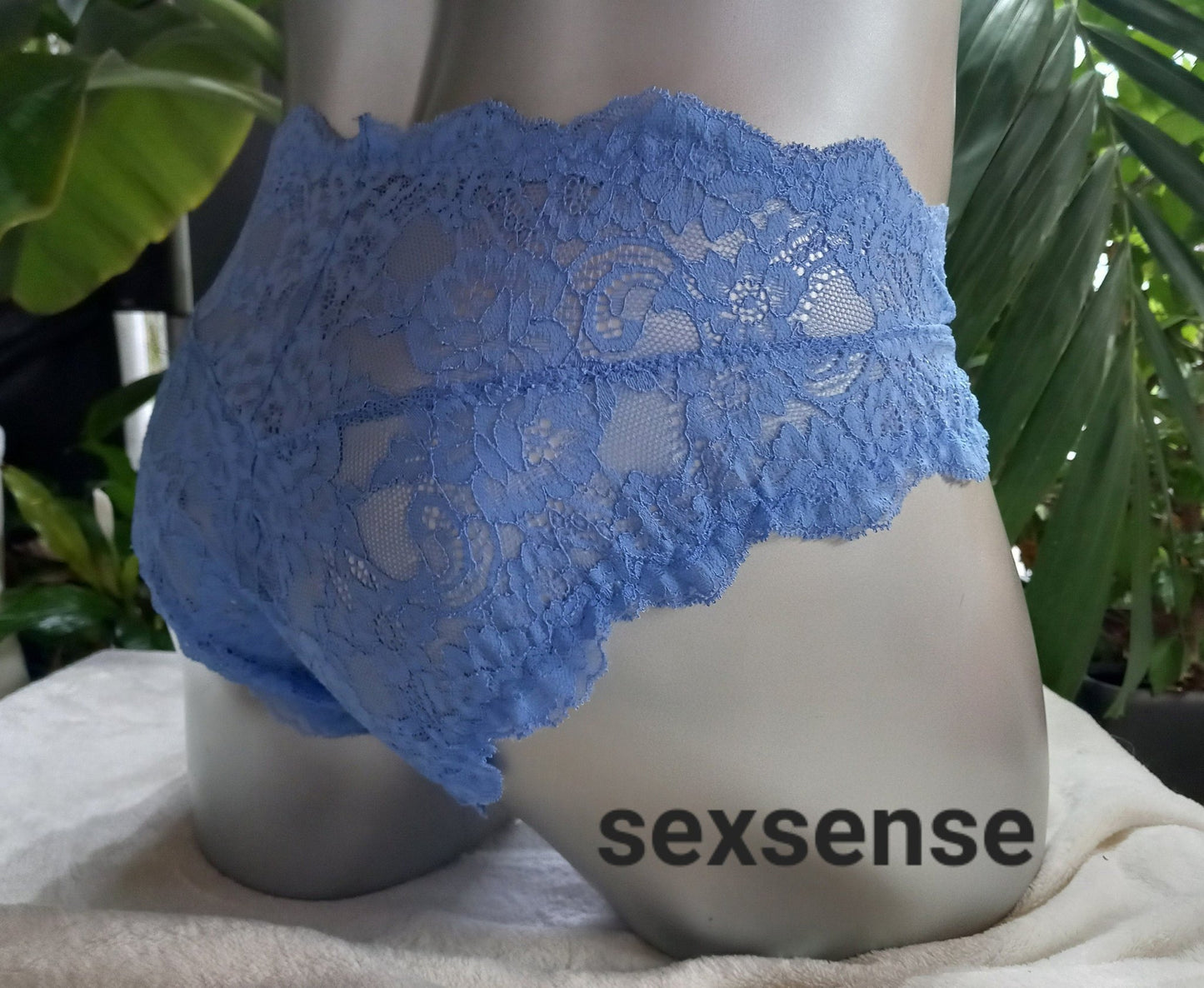 en femme Herren Slip Spitzen Hipster Panty himmelblau Femboy - SEXSENSE