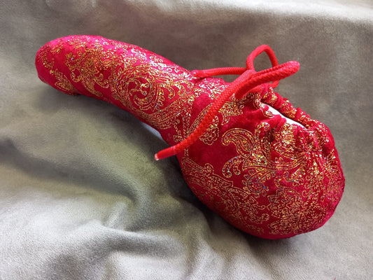 Penissocke Lümmeltüte Juwelensäckchen roter Samt Lycra mit Gold Willy Pyjama Arabische Nächte - SEXSENSE