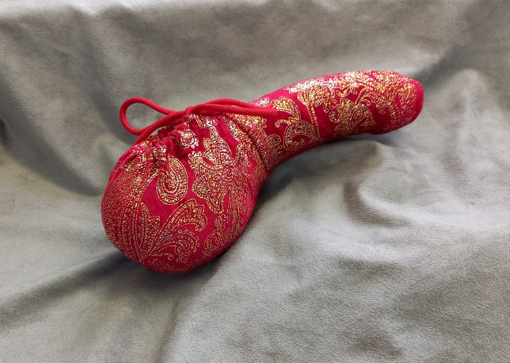 Penissocke Lümmeltüte Juwelensäckchen roter Samt Lycra mit Gold Willy Pyjama Arabische Nächte - SEXSENSE