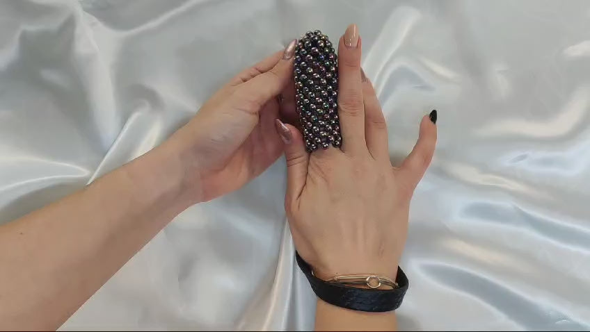 Dildo Massagegerät Massagefinger Stimulator Fingerdildo Schmeichler erotische irisierende Lustperlen aus Hämatit