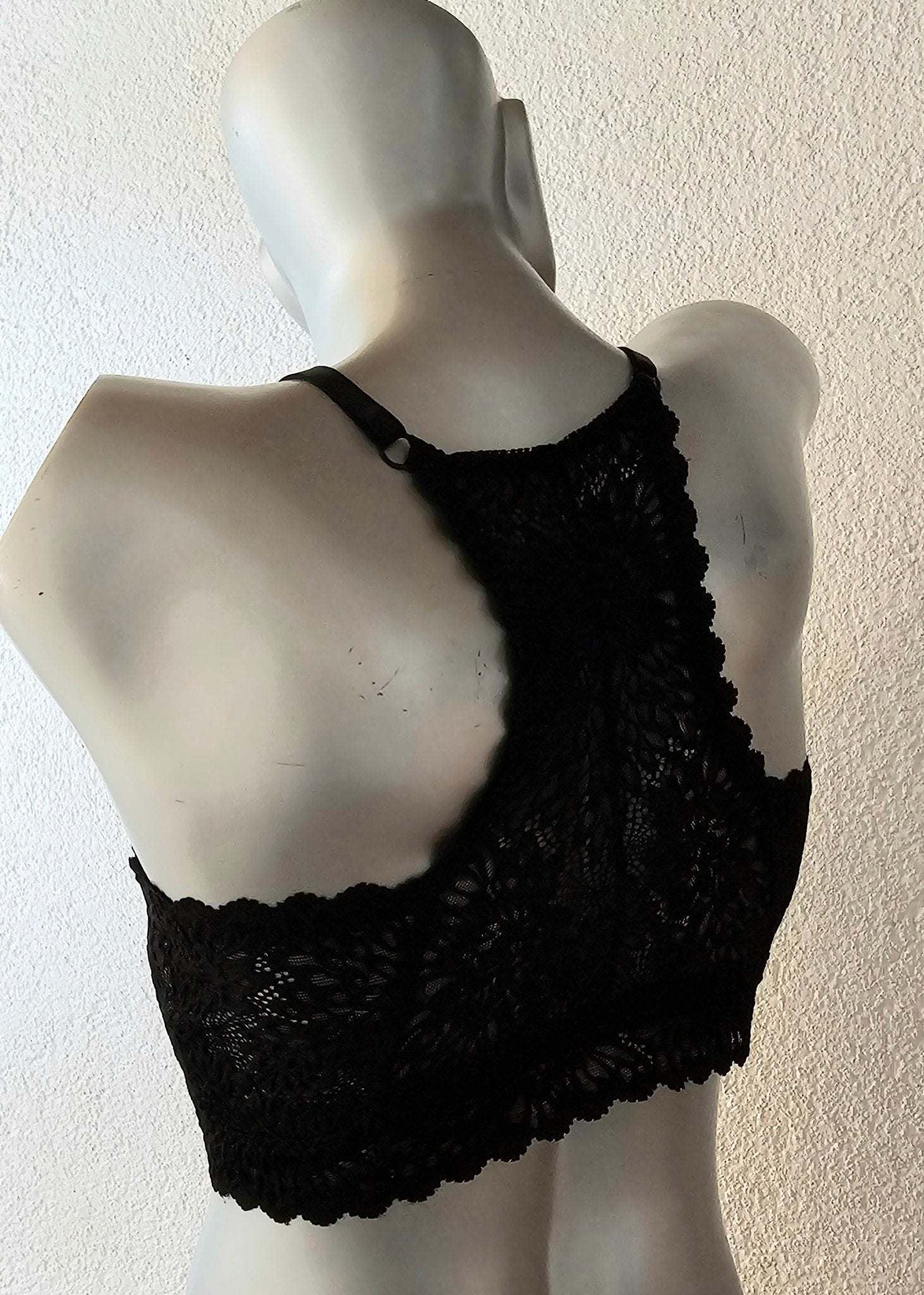 Herren Muscle - Shirt Bustier sportliche Unterwäsche elastische schwarze transparente Spitze - SEXSENSE