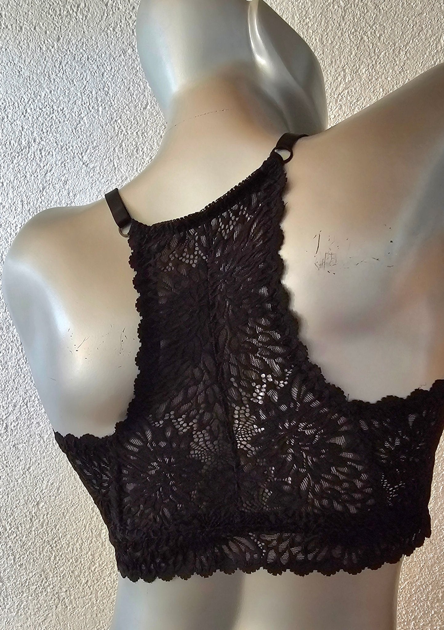 Herren Muscle - Shirt Bustier sportliche Unterwäsche elastische schwarze transparente Spitze - SEXSENSE