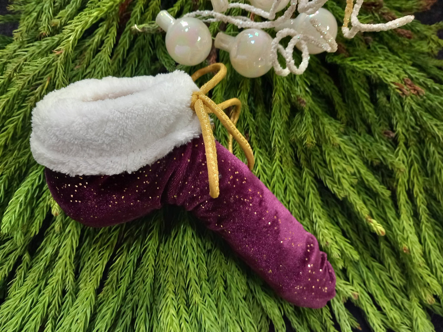 Santa Claus Purple Lycra Velvet X - Mas Willy Pyjama with Fur - YourSensualSecrets - YourSensualSecrets