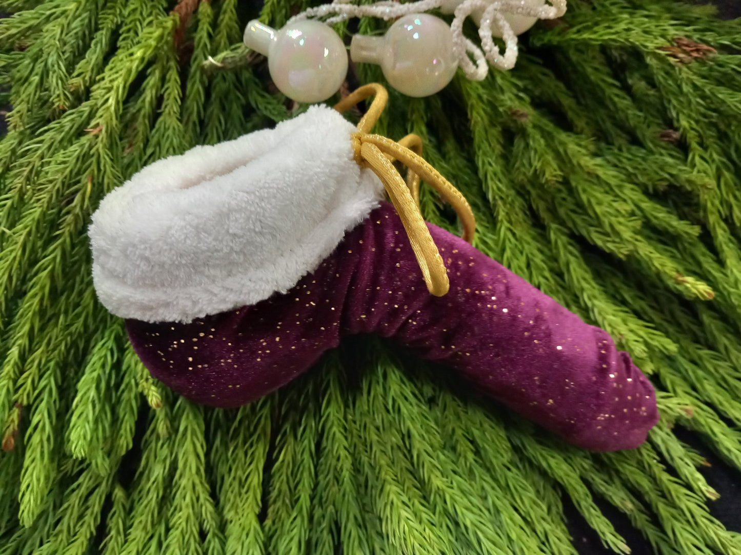 Santa Claus Purple Lycra Velvet X - Mas Willy Pyjama with Fur - YourSensualSecrets - YourSensualSecrets