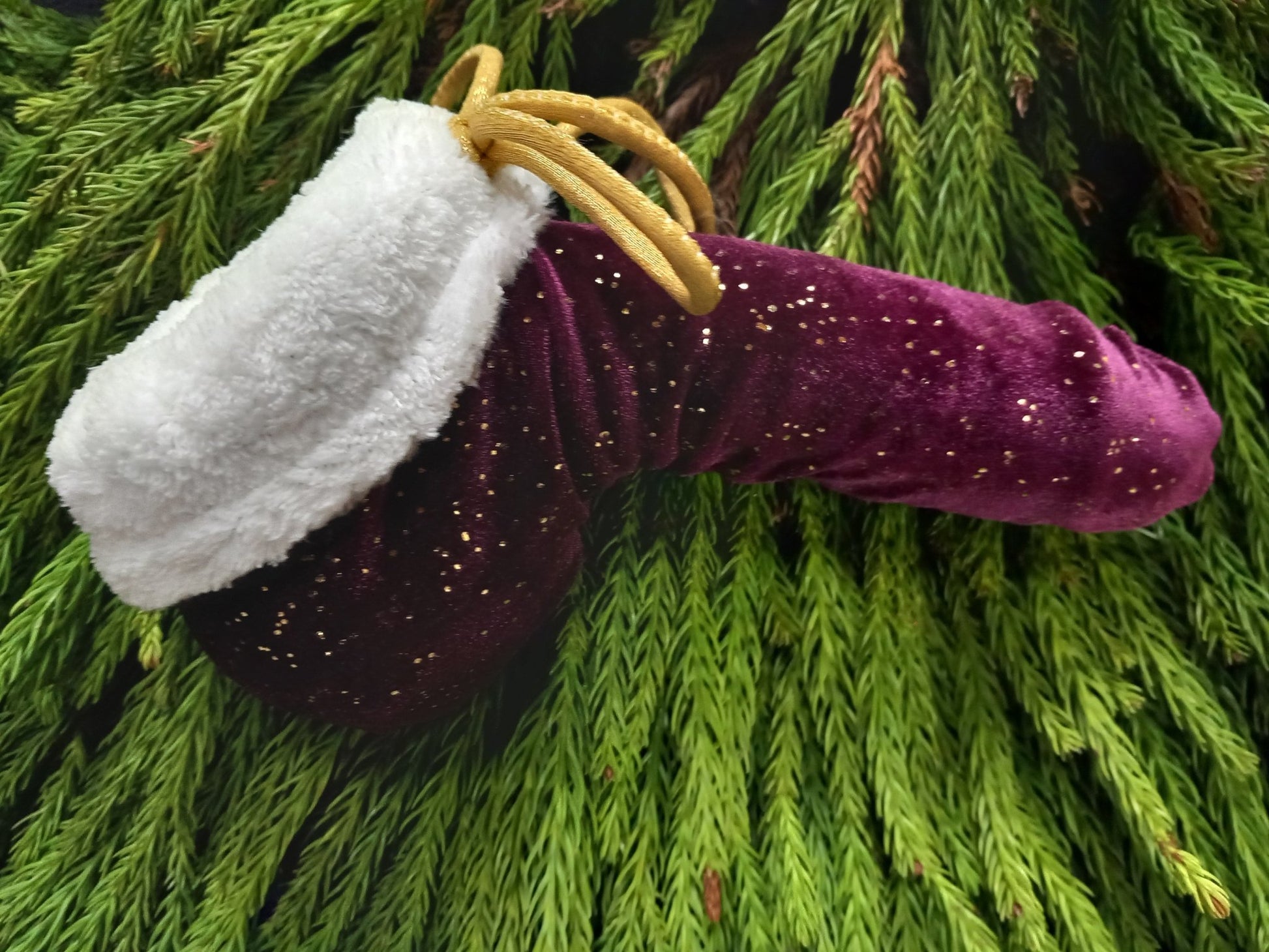 Santa Claus Purple Lycra Velvet X - Mas Willy Pyjama with Fur - YourSensualSecrets - YourSensualSecrets