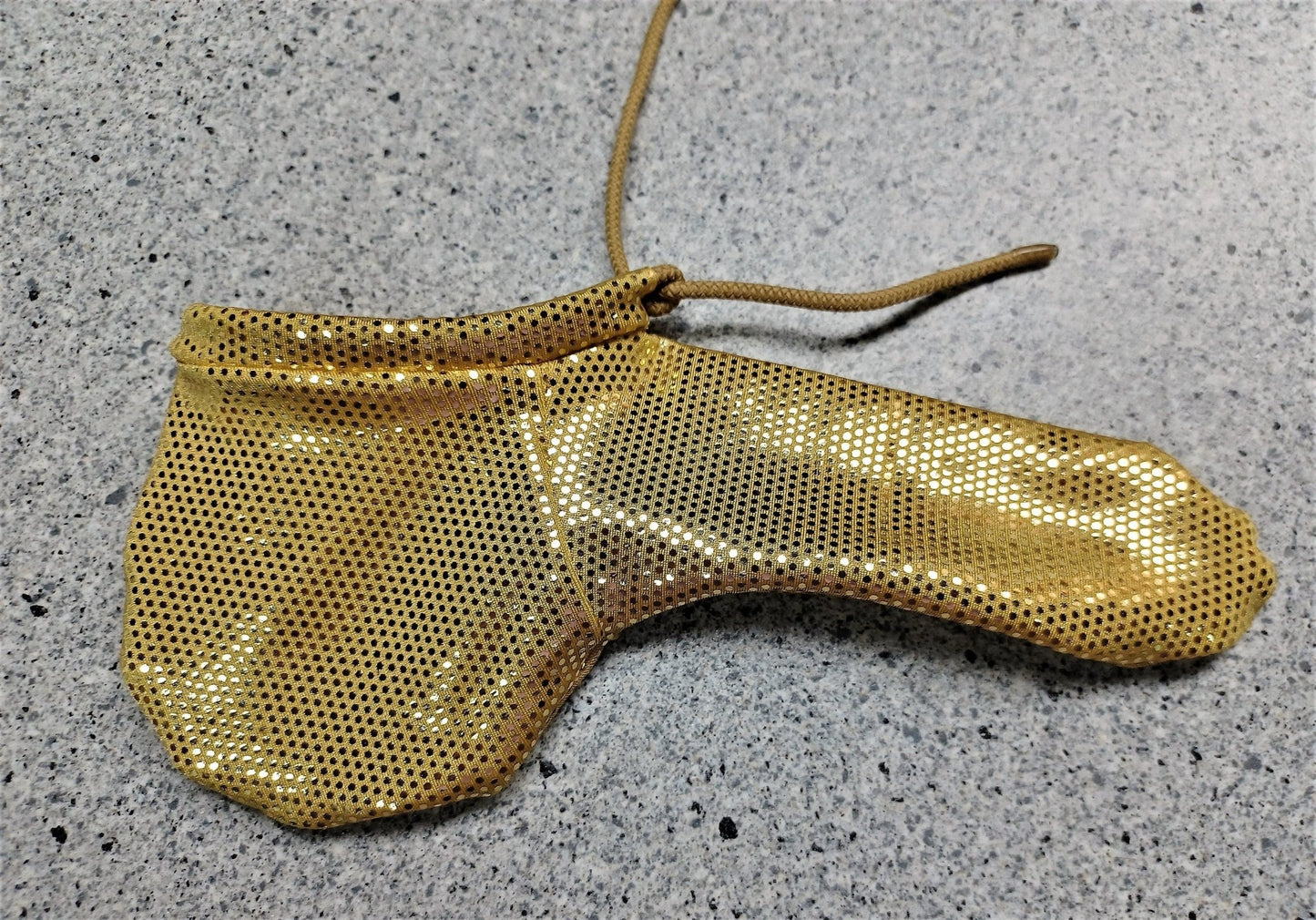 Penissocke Lümmeltüte Juwelensäckchen goldener Lycra Sleeve - SEXSENSE