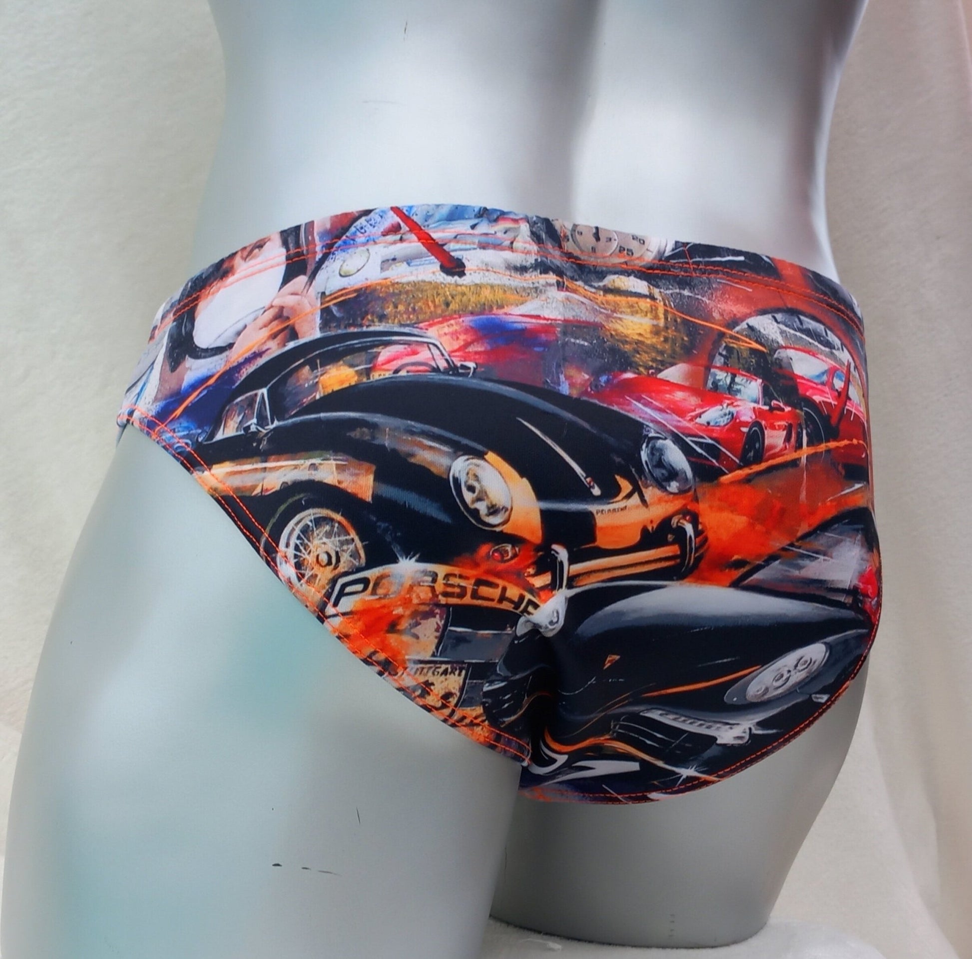 Badehose 911 Porsche Auto Car Sportwagen All over Druck Fan Artikel elastischer Scuba Jersey - SEXSENSE